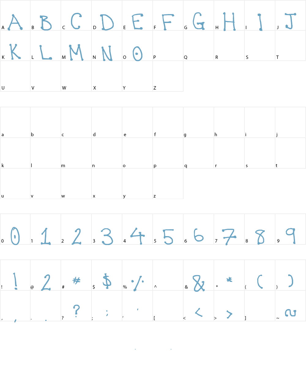 polka dot Font Character